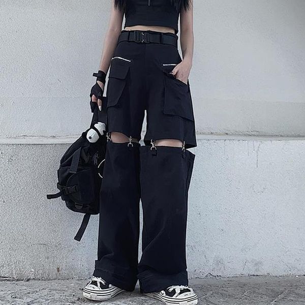 women's pants & capris korean style female loose trousers 2021 high waist casual detachable straight wide leg hip hop cargo long, Black;white
women's pants & capris korean style female loose trousers 2021 high waist casual detachable straight wide leg hip hop cargo long, Black;white