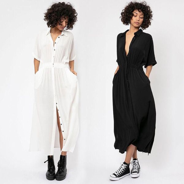 cotton beach kaftan bikini cover up beachwear kimonos verano button long dress women's swimwear, White;black
cotton beach kaftan bikini cover up beachwear kimonos verano button long dress women's swimwear, White;black