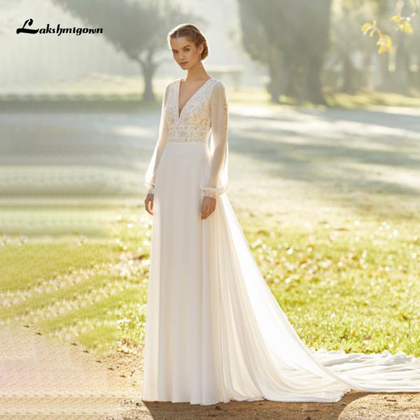 new simple white wedding boho vestidos de novia 2021 long sleeve lace chiffon bridal gown v neck vestido mujer mkms
new simple white wedding boho vestidos de novia 2021 long sleeve lace chiffon bridal gown v neck vestido mujer mkms