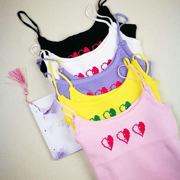women's tanks & camis heliar women heart parttern crop sleeveless causal spaghetti simple female embroidery, White
women's tanks & camis heliar women heart parttern crop sleeveless causal spaghetti simple female embroidery, White