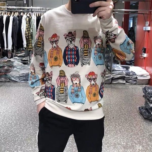 men's t-shirts quality high mens short loose cartoon print fashion o-neck korean style knitted pullover long sleeve t-shirt, White;black
men's t-shirts quality high mens short loose cartoon print fashion o-neck korean style knitted pullover long sleeve t-shirt, White;black