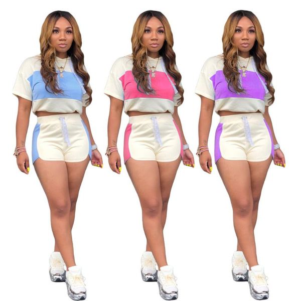 women's tracksuits s-xl 2021 summer sport suit fashion casual stitching color hood and shorts two piece set wholesale drop, Gray
women's tracksuits s-xl 2021 summer sport suit fashion casual stitching color hood and shorts two piece set wholesale drop, Gray
