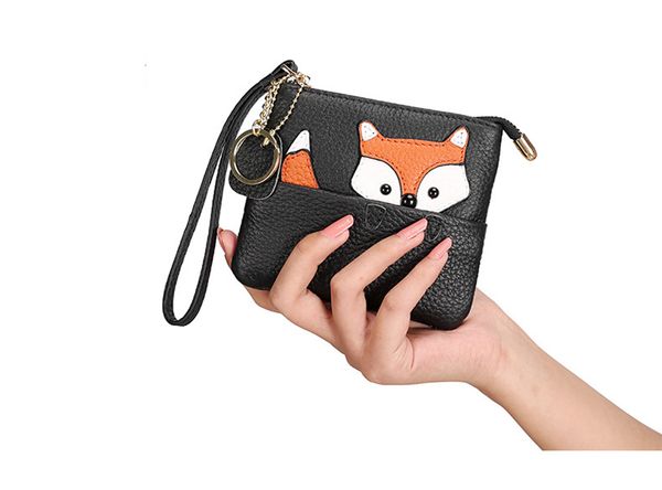 5 colors fox coin purse ladies genuine leather zipper clutch wallets panelled women purse zipper wrist bag female coin purse bag, Red;black
5 colors fox coin purse ladies genuine leather zipper clutch wallets panelled women purse zipper wrist bag female coin purse bag, Red;black