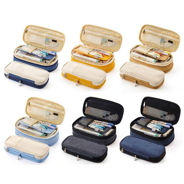 pencil bags 2021 canvas large capacity case splicing color pencilcase school office zipper pen bag pouch stationery supplies
pencil bags 2021 canvas large capacity case splicing color pencilcase school office zipper pen bag pouch stationery supplies
