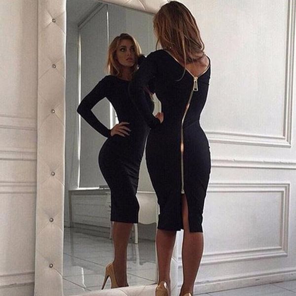 casual dresses women large size bodycon dress solid color round neck long sleeve back zipper tight female vintage clothes #t2q, Black;gray
casual dresses women large size bodycon dress solid color round neck long sleeve back zipper tight female vintage clothes #t2q, Black;gray