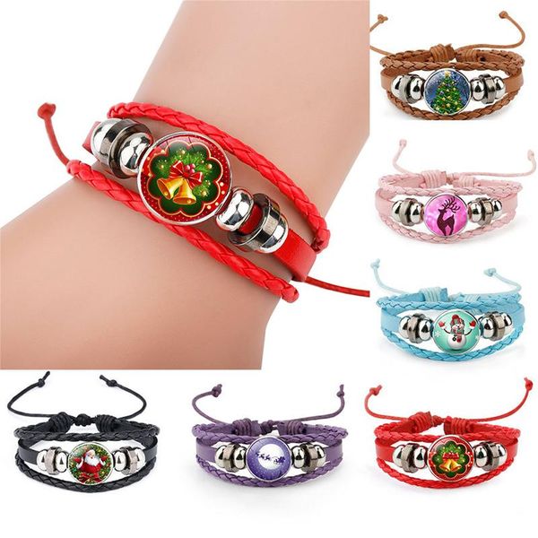 charm bracelets ly women cartoon santa claus design leather beads bracelet lady weave lucky jewelry, Golden;silver
charm bracelets ly women cartoon santa claus design leather beads bracelet lady weave lucky jewelry, Golden;silver