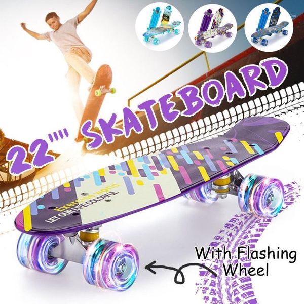 skateboarding 1pc 22 inch skateboard mini cruiser board with flashing wheel chrome steel bearing for kids beginner outdoor sport skate1
skateboarding 1pc 22 inch skateboard mini cruiser board with flashing wheel chrome steel bearing for kids beginner outdoor sport skate1