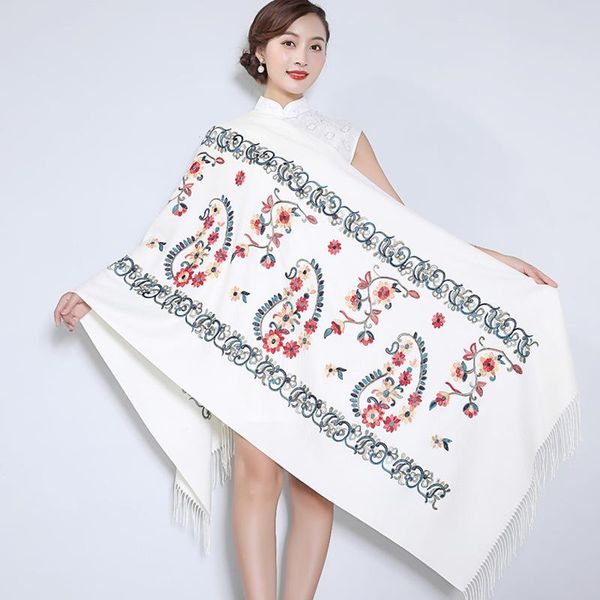 scarves feminine retro ethnic scarf women echarpe autumn winter embroidery flower imitation cashmere shawl thickening warm travel cloak, Blue;gray
scarves feminine retro ethnic scarf women echarpe autumn winter embroidery flower imitation cashmere shawl thickening warm travel cloak, Blue;gray