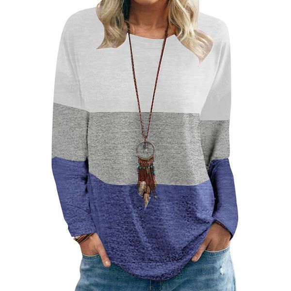 women's t-shirt spring and autumn color matching harajuku patchwork vintage loose casual round neck long sleeve tees streetwear, White
women's t-shirt spring and autumn color matching harajuku patchwork vintage loose casual round neck long sleeve tees streetwear, White