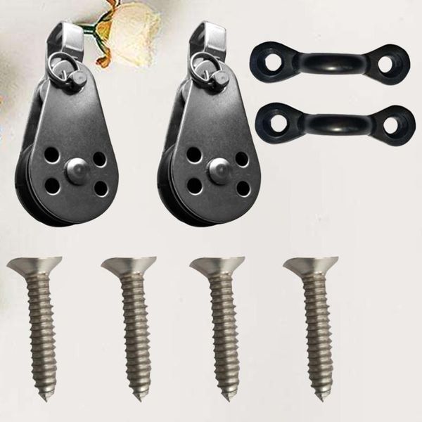 rafts/inflatable boats kayak canoe anchor trolley kit 2 stainless steel pulleys blocks nylon pad eyes with 4 screws accessories
rafts/inflatable boats kayak canoe anchor trolley kit 2 stainless steel pulleys blocks nylon pad eyes with 4 screws accessories