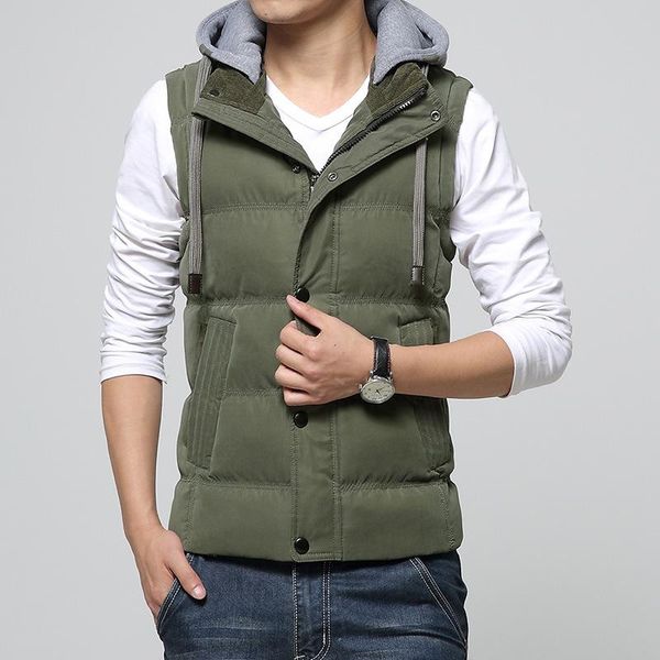 2021 winter warm men's vest hat thicken hooded vestsdetachable waistcoat cotton-padded coats windbreak sleeveless jacket 1192, Black;white
2021 winter warm men's vest hat thicken hooded vestsdetachable waistcoat cotton-padded coats windbreak sleeveless jacket 1192, Black;white