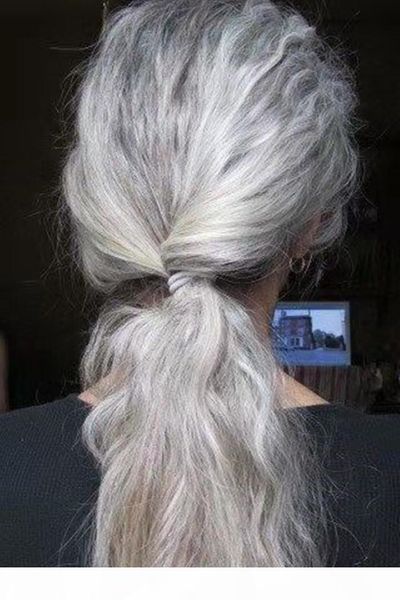 grey wavy human hair ponytail salt and pepper natural gray ponytail extension wraps drawstring clip in real hair natural highlights, Black
grey wavy human hair ponytail salt and pepper natural gray ponytail extension wraps drawstring clip in real hair natural highlights, Black