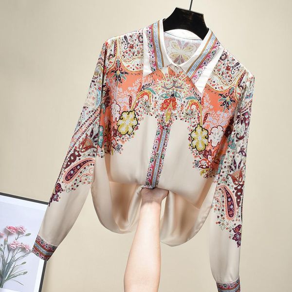 shirt women 2021 spring new arrival vintage print chiffon blouse loose long sleeve elegant modis, White
shirt women 2021 spring new arrival vintage print chiffon blouse loose long sleeve elegant modis, White