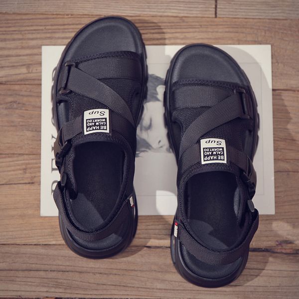 slippers net red men's sandals summer casual slippers boys' trend korean outdoor soft soled beach shoes wj7c, Black
slippers net red men's sandals summer casual slippers boys' trend korean outdoor soft soled beach shoes wj7c, Black