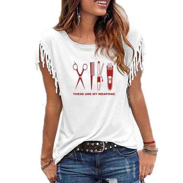 2021 summer barber t shirt women short sleeve o-neck cotton hairdresser weapon girls scissors clothing, White
2021 summer barber t shirt women short sleeve o-neck cotton hairdresser weapon girls scissors clothing, White