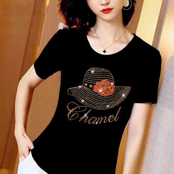 women's t-shirt hat floral diamond camisetas mujer summer tshirt women tees lady t shirt printing womens t-shirts woman 4xl vetement f, White
women's t-shirt hat floral diamond camisetas mujer summer tshirt women tees lady t shirt printing womens t-shirts woman 4xl vetement f, White