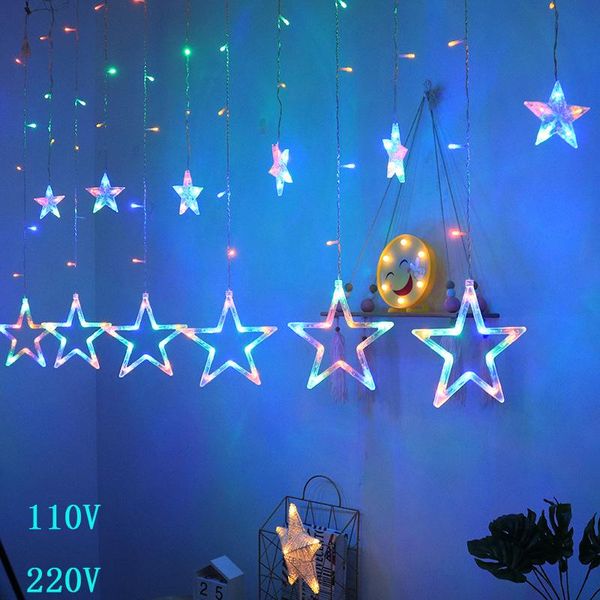 220v eu plug led star christmas curtains lights indoor/outdoor garland string fairy lamp for holiday wedding party decoration
220v eu plug led star christmas curtains lights indoor/outdoor garland string fairy lamp for holiday wedding party decoration