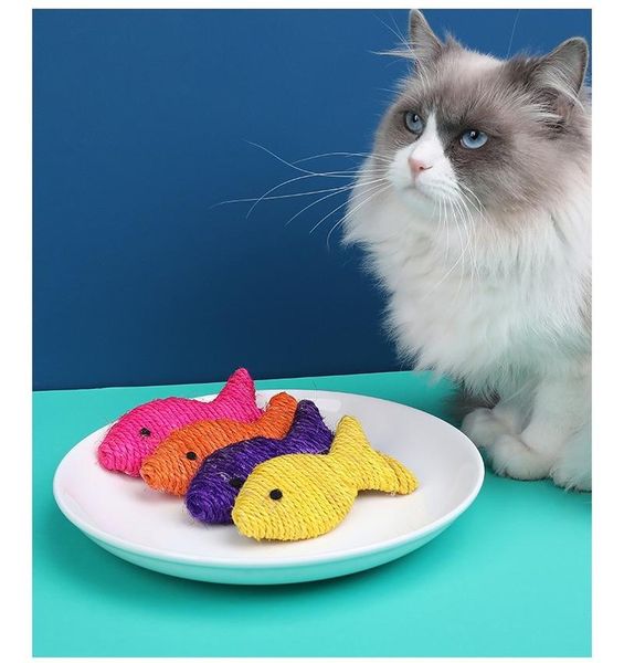 cat toys pet toy fish sisal scratcher three-dimensional small flat grinding claw simulation
cat toys pet toy fish sisal scratcher three-dimensional small flat grinding claw simulation