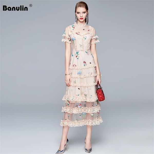 banulin boho summer fashion designer dress women flowers embroidery lace mesh elegant holiday party ladies long dresses 210603, Black;gray
banulin boho summer fashion designer dress women flowers embroidery lace mesh elegant holiday party ladies long dresses 210603, Black;gray