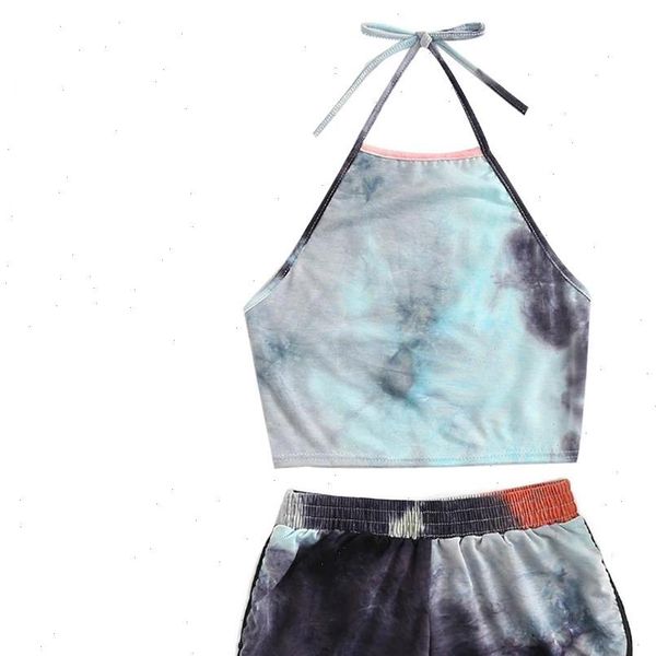 women tracksuit 2pcs set summer women tie dye halter suit sleeveless backless crop shorts drop shipping, Gray
women tracksuit 2pcs set summer women tie dye halter suit sleeveless backless crop shorts drop shipping, Gray