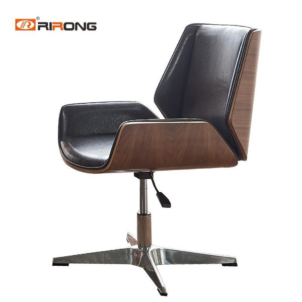 living room furniture middle office home study walnut wood veneer leather chair with wheel
living room furniture middle office home study walnut wood veneer leather chair with wheel