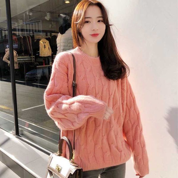 ly varey lin autumn winter candy color sweater oversized casual thicken warm o neck long sleeve knitted pullovers 210526, White;black
ly varey lin autumn winter candy color sweater oversized casual thicken warm o neck long sleeve knitted pullovers 210526, White;black