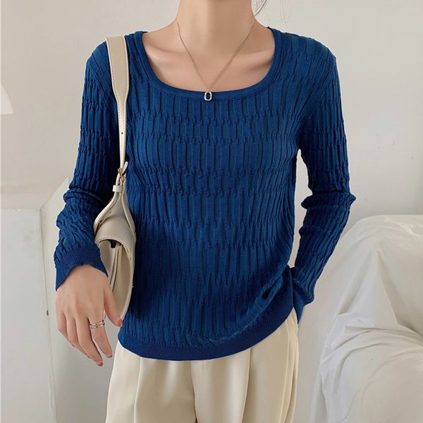 2021 new japanese simple women's autumn fashion thin elastic square collar long sleeve ww9c, White;black
2021 new japanese simple women's autumn fashion thin elastic square collar long sleeve ww9c, White;black