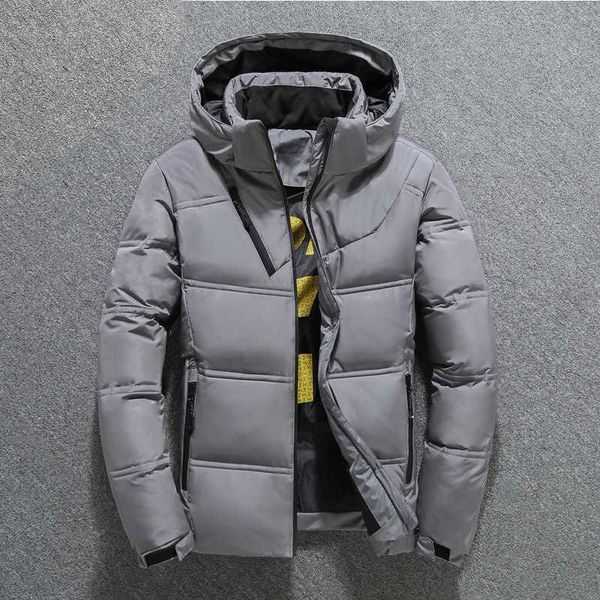winter men's down et short hooded white warm youth coat outdoor sportswear leisure, Black
winter men's down et short hooded white warm youth coat outdoor sportswear leisure, Black