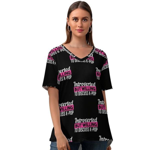 women's t-shirt k t shirt street style print women trendy short-sleeve v neck tee plus size, White
women's t-shirt k t shirt street style print women trendy short-sleeve v neck tee plus size, White