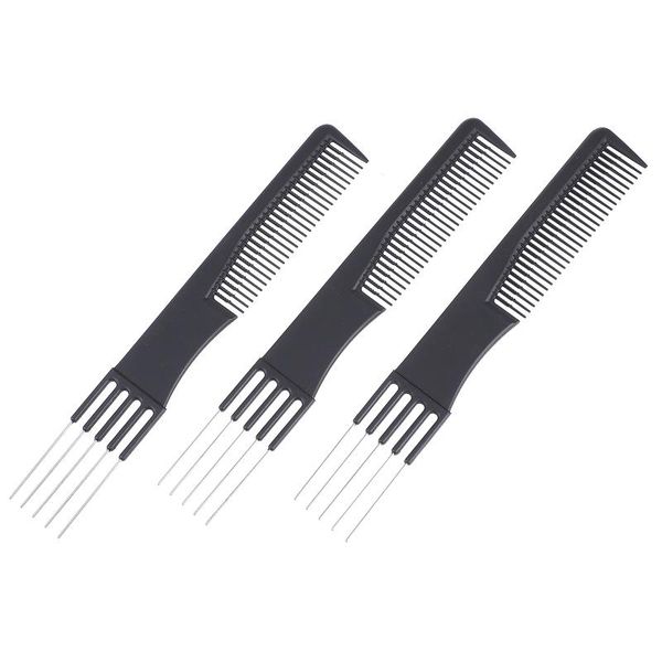 hair brushes 3pcs black carbon fiber anti-static steel wire clip combs rat-tail, Silver
hair brushes 3pcs black carbon fiber anti-static steel wire clip combs rat-tail, Silver