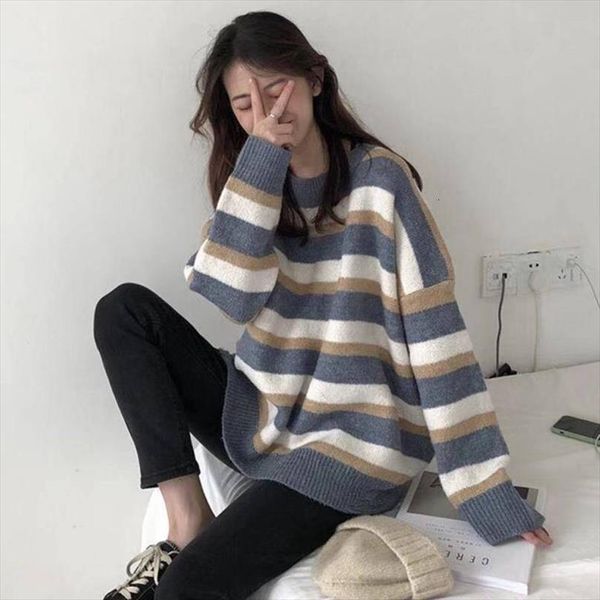 striped women student turtleneck womens sweaters korean loose long knitting pullover winter coat clothing femme, White;black
striped women student turtleneck womens sweaters korean loose long knitting pullover winter coat clothing femme, White;black