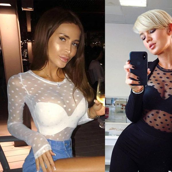 new see blouses women chiffon mesh fashion see through dot blouse long sleeve women outfits outwear, White
new see blouses women chiffon mesh fashion see through dot blouse long sleeve women outfits outwear, White