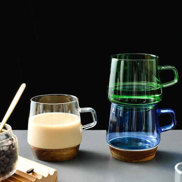 mugs wood holder colorful transparent creative glass coffee tea drinks dessert breakfast milk cup handle drinkware
mugs wood holder colorful transparent creative glass coffee tea drinks dessert breakfast milk cup handle drinkware