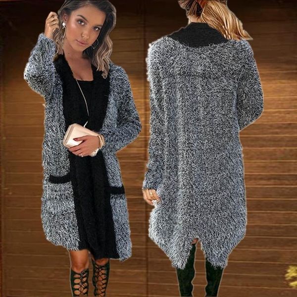 women's knits & tees lugentolo long knitted cardigans women mid-length sweaters coat autumn winter fashion stitching color cardigan, White
women's knits & tees lugentolo long knitted cardigans women mid-length sweaters coat autumn winter fashion stitching color cardigan, White
