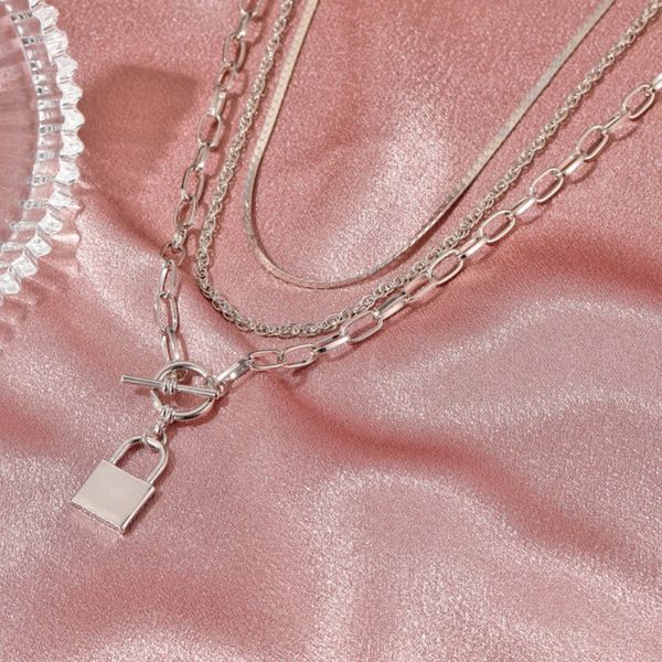 layered chain necklace chains lock pendant jewelry for women punk choker padlock goth jewelry
layered chain necklace chains lock pendant jewelry for women punk choker padlock goth jewelry