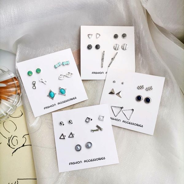 stud 2021 temperament geometric earring set chic simple turquoise earrings 5pcs retro female jewelry 620, Golden;silver
stud 2021 temperament geometric earring set chic simple turquoise earrings 5pcs retro female jewelry 620, Golden;silver