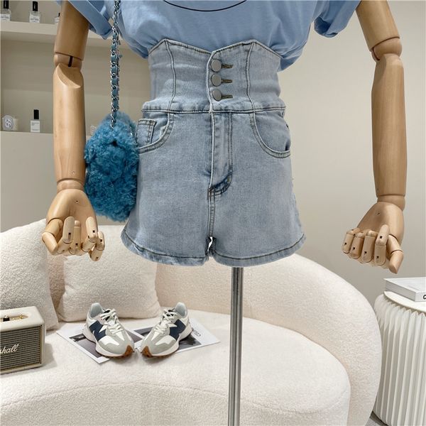 spring summer fashion black female super high waist breasted denim skinny shorts to line wide leg pants vc3d, White;black
spring summer fashion black female super high waist breasted denim skinny shorts to line wide leg pants vc3d, White;black