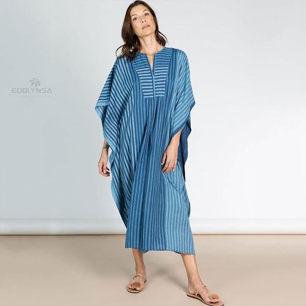 women's swimwear 2022 blue casual striped kaftan plus size vintage loose maxi dress summer clothing for women beach wear swim suit cove, White;black
women's swimwear 2022 blue casual striped kaftan plus size vintage loose maxi dress summer clothing for women beach wear swim suit cove, White;black