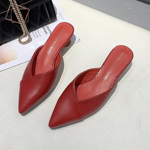 slippers v mouth low heel women pointed toe mules shoes summer elegant pu leather sandals 2021, Black
slippers v mouth low heel women pointed toe mules shoes summer elegant pu leather sandals 2021, Black