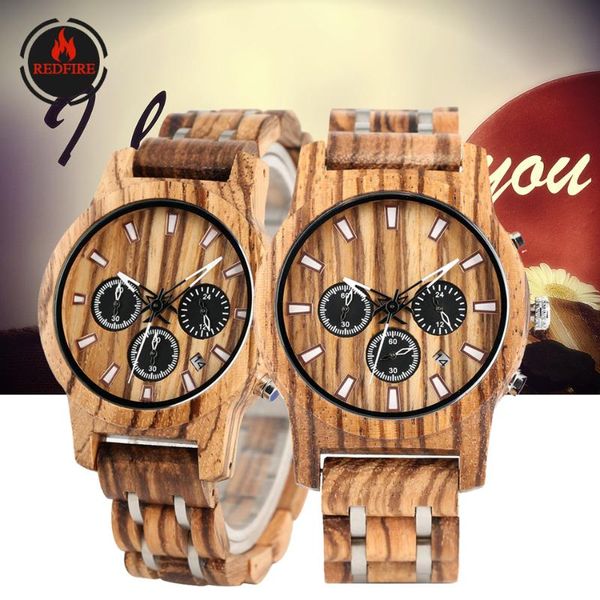 wristwatches redfire calendar business couple wood watch quartz luxury stainless steel wooden wristband lovers watches relojes de pareja, Slivery;brown
wristwatches redfire calendar business couple wood watch quartz luxury stainless steel wooden wristband lovers watches relojes de pareja, Slivery;brown