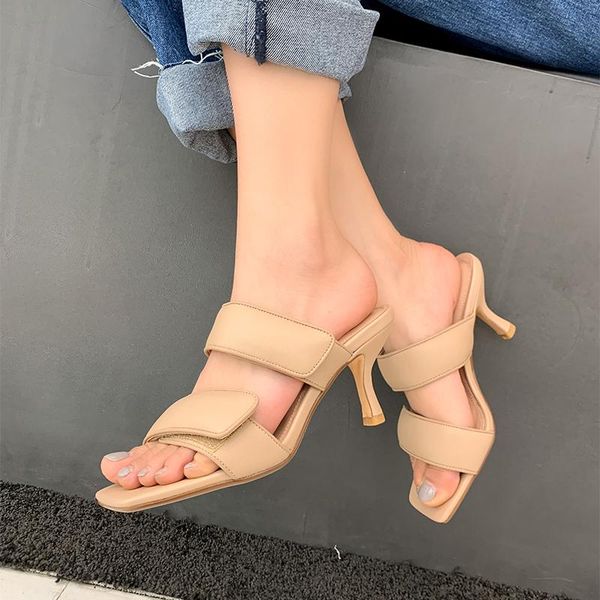 slippers high heels for women genuine leather summer pumps arrival shoes woman 2021 wedding party, Black
slippers high heels for women genuine leather summer pumps arrival shoes woman 2021 wedding party, Black