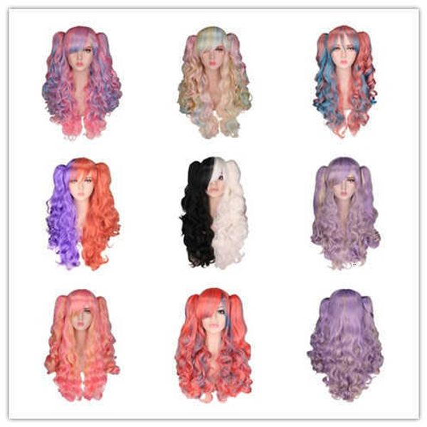 lolita cosplay double tiger split cos wig color long roll, Black
lolita cosplay double tiger split cos wig color long roll, Black