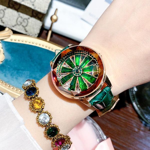 wristwatches 2021 360 degree rotating green watches women's fashion waterproof lady leather watch strap garment match simple quartz, Slivery;brown
wristwatches 2021 360 degree rotating green watches women's fashion waterproof lady leather watch strap garment match simple quartz, Slivery;brown