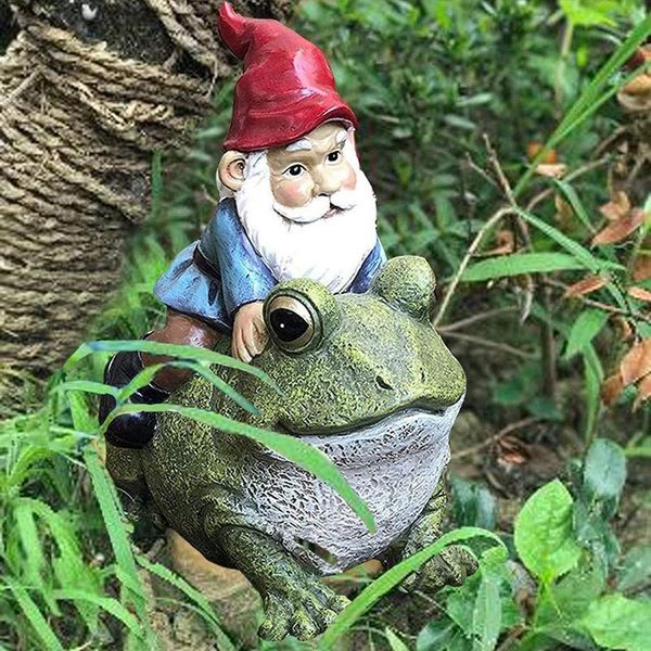 garden decorations resin statue whimsical travelling mr gnome on giant frog ride decorative magical journey gnomes figurine ye-
garden decorations resin statue whimsical travelling mr gnome on giant frog ride decorative magical journey gnomes figurine ye-