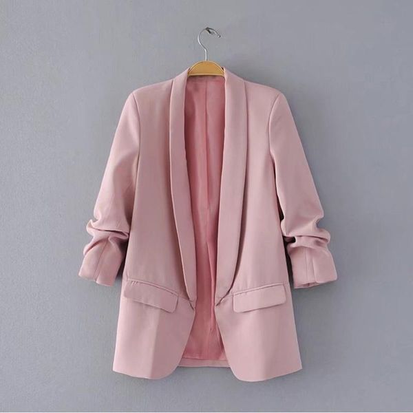 women's suits & blazers pink blazer women 2021 office ladies for solid autumn business long sleeve and jackets coat female, White;black
women's suits & blazers pink blazer women 2021 office ladies for solid autumn business long sleeve and jackets coat female, White;black