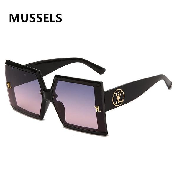sunglasses oversized square women 2021 designer glasses men vintage big frame gafas shade uv400, White;black
sunglasses oversized square women 2021 designer glasses men vintage big frame gafas shade uv400, White;black