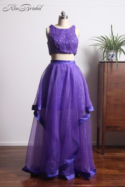 party dresses 2021 est design 2 pieces prom high neck a-line tulle purple evening formal gowns vestidos de gala, White;black
party dresses 2021 est design 2 pieces prom high neck a-line tulle purple evening formal gowns vestidos de gala, White;black