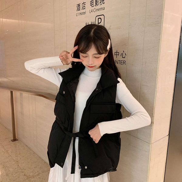 regular autumn winter version loose small cotton padded jacket women's vest jacket zipper, White
regular autumn winter version loose small cotton padded jacket women's vest jacket zipper, White