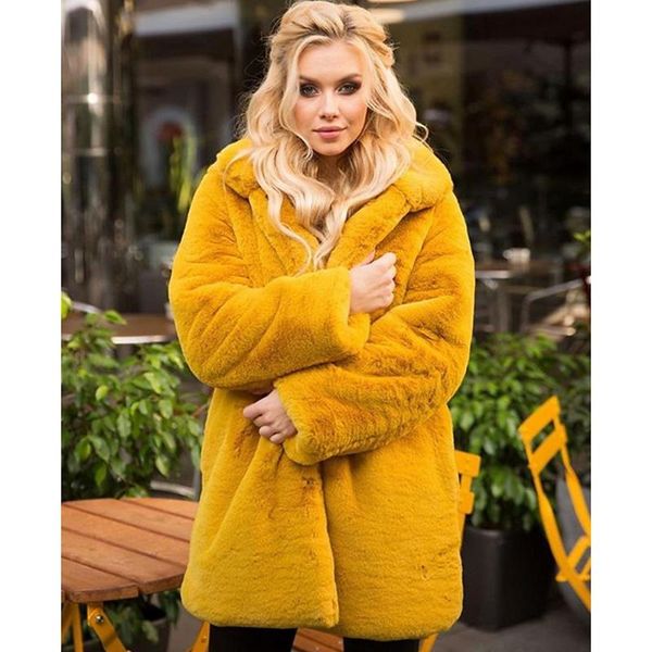 women's fur & faux girls winter long fake overcoat ladies yellow green streetwear windbreaker sleeve fluffy warm coat xxxl, Black
women's fur & faux girls winter long fake overcoat ladies yellow green streetwear windbreaker sleeve fluffy warm coat xxxl, Black