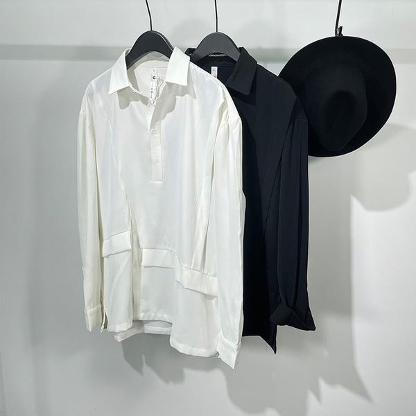 men's casual shirts fake two-piece splicing loose long sleeve shirt spring and autumn fashion trend functional tooling personalized top, White;black
men's casual shirts fake two-piece splicing loose long sleeve shirt spring and autumn fashion trend functional tooling personalized top, White;black